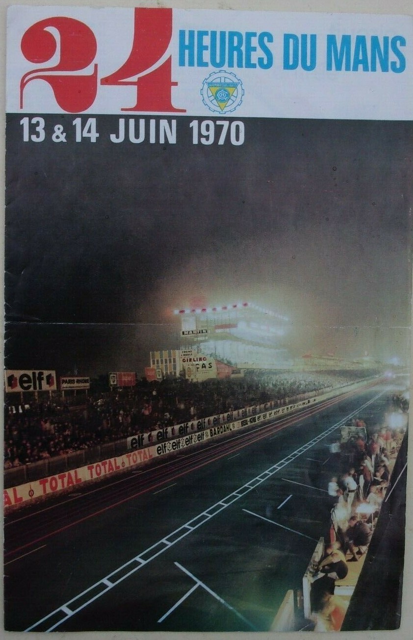 A scan of a poster from the Le Mans 24 Hour race in 1970