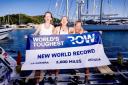 Bobbie, centre with the record breaking crew of the Wavebreakers
