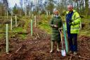 Lucy Pittaway with head forester at the Swinton Estate, Brian Lofthouse