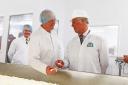 CHEESE: HRH Prince of Wales visited the Wensleydale Creamery at Hawes today he is pictured with cheese maker Stan Johnson. Picture: SARAH CALDECOTT