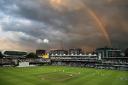 A rainbow is seen over Lord's during day two of the Third Investec Test match between England and West Indies. PRESS ASSOCIATION Photo. Picture date: Friday September 8, 2017. See PA story CRICKET England. Photo credit should read: Adam Davy/PA Wire. 