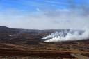 BURING: Moor keepers burn heather on moorland between Stanhope and Edmundbyers, County Durham. Picture: TOM BANKS.