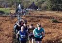 Runners make their way on to the moorland out of Commondale Picture: BRIAN GLEESON