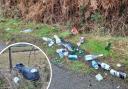 Two community litter pickers have complained of a 'scourge on the landscape' of Stanley after consistent fly-tipping incidents. Pictures: JANET ATKINSON.