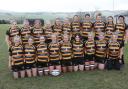 The Wensleydale RUFC ladies’ team that that took to the field for the first time