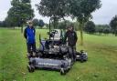 Rob Spaven, head greenkeeper, and Iain Leversuch, deputy head greenkeeper with one of the new machines