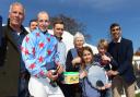 Rishi Sunak MP presents the trophy for the Men's Open to jockey Paddy Barlow
