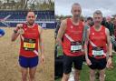 Richmond and Zetland Harriers at the London Marathon, from left, Steve Middleton, Paul Simpson and Paul Ellis)