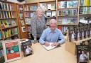 Peter Wright with his wife Lin at Guisborough Bookshop