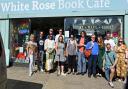 Authors in Thirsk on a tour of bookshops in the region