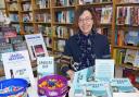 Jackie Watson with her book at Guisborough Bookshop