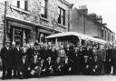 Darlington Post Office workers outside the Albert Hill Club in Darlington. Picture courtesy of the Darlington Centre for Local Studies