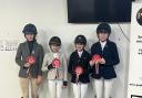 Queen Mary's riders Pippa, Sophie, Ella and Peggy