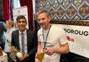 Rishi Sunak MP with Kingsley Ash of Thornborough Cider at the Taste of North Yorkshire event held in Westminster