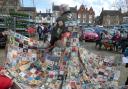 The Coat of Hopes on display in Thirsk Market Place