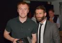 TOP DOGS: Danny Johnson is pictured alongside Guisborough manager Chris Hardy