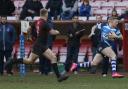 Mowden Park's Callum Mackenzie on the attack against Hartpury College in the National League One match at the Northern Echo Arena last Saturday – Picture: ROB SMITH/SHUTTER PRESS