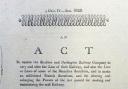 The Act of Parliament passed on May 23, 1823, which gave the railway pioneers permission to use 