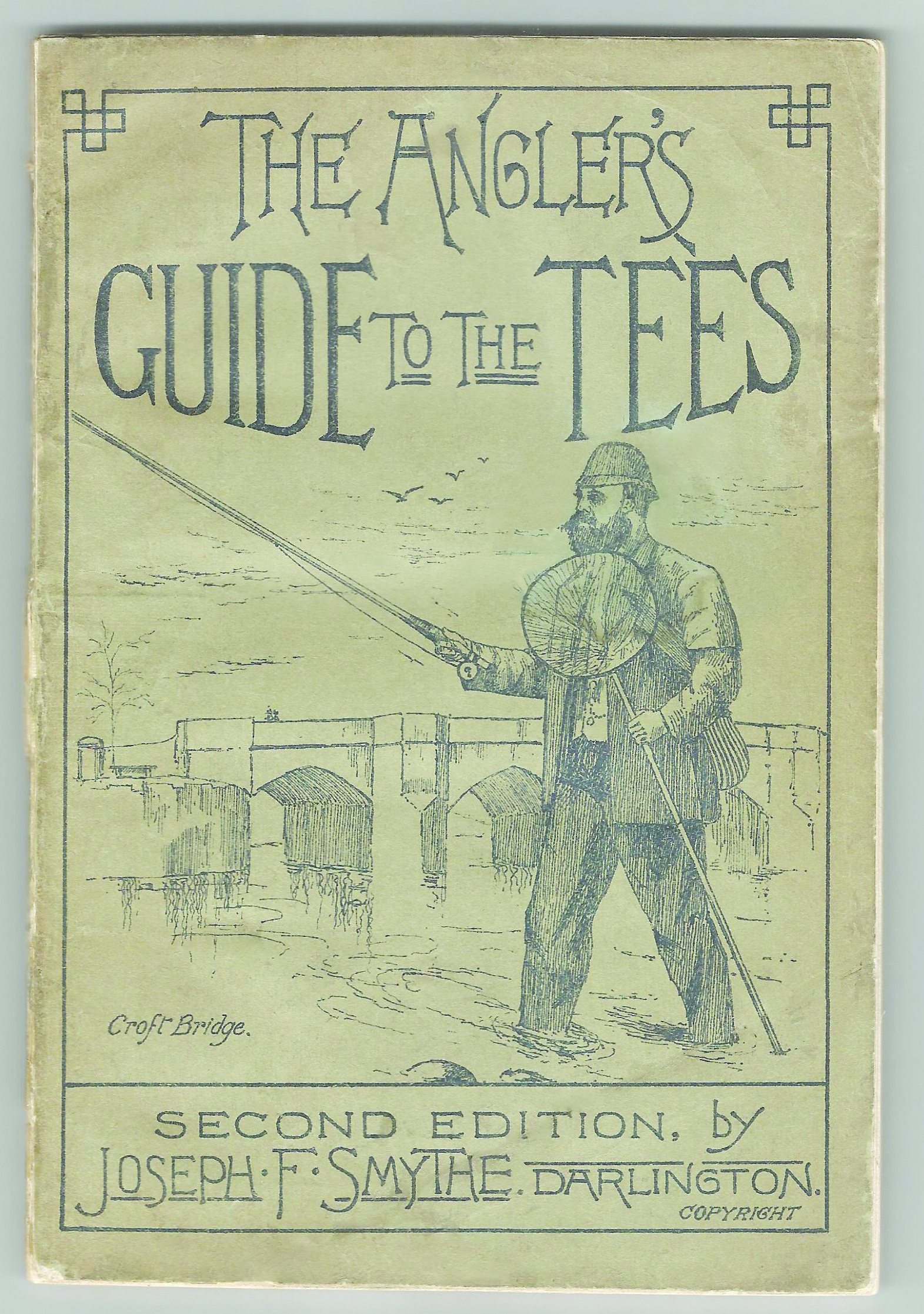 An anglers guide to the Tees by Joseph Forestall Smythe, of Darlington. Mr Smythe had a large fishing tackle and gunsmiths shop in Blackwellgate. In October 1894, his cartridge loading room exploded, killing his apprentice, and doing much damage