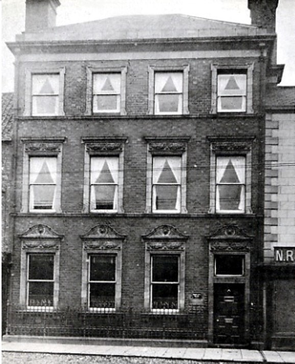 Bank House in Northallerton High Street, built by Barclays around 1896 as the home for the Russells, but now deserted