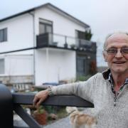 Malcolm Hughlock from Boosbeck who is in dispute with planners over the position of a balcony and the unconventional foundations he has used for a home in the village