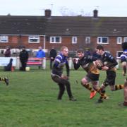 Phil Shields torments the Redcar defence
