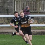 Ewan Cameron, currently Guisborough’s top scorer, scoring his team’s only try