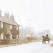 Danby Wiske, near Northallerton, on December 5, 1936, taken from Mounstall Lane looking north into the heart of the village where 100 years ago, two families were in the middle of a bitter dispute