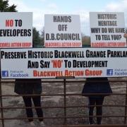 Campaigners at Blackwell Grange, Darlington. Picture: Northern Echo.