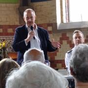 Kevin Hollinrake MP speaks to Linton-on-Ouse villagers