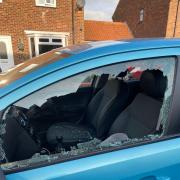 Cars were extensively damaged across The Crescent, Patterson Crescent and Greenhowsyke Lane