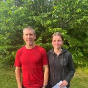 Richmond and Zetland Harriers’ Paul and Matilda Ellis pictured at the fourth race of the Darlington 5k Trail series race