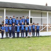 Young cricketers from Richmond at the new ground after their sponsored walk
