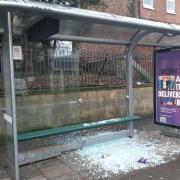 Residents have been left appalled after a Darlington bus stop was vandalised on the same day it was repaired Credit: DARLINGTON BOROUGH COUNCIL