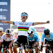 2021 World Champion cyclist Elisa Balsamo winning the sixth stage of the Women's Tour in 2021.