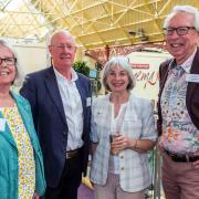 From left, Jan Broadbent, Neil Stevenson, Dr Susan Miller (Festival Chairman), and Gerry Broadbent at Swaledale Festival Chairman's Reception