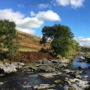 Brian Collins has supplied this view looking down the River Wharfe just about opposite the stone circle from Yockenthwaite