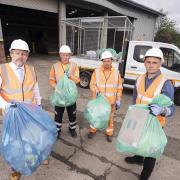 Cllr Mark Wilkes, left, with William Laing, Steven Williams and Paul Rutherford in the council’s neighbourhood wardens team.