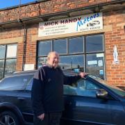 Garage owner Mick Handy has marked his 80th birthday