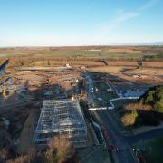 Work is under way on a £62m expansion of NETPark, with the steelwork, left, giving some idea of the scale of the work being undertaken.