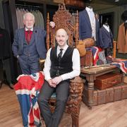 Derrick Langley and his son, Nicholas in the new Dandy Threads HQ