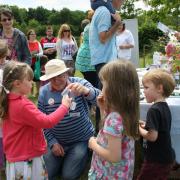 A LEAF Open Farm Sunday at Frogmary Green Farm looking at bumblebee conservation