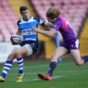Mowden Park's Jamie Barnard, seen here in action against Loughborough Students earlier this month, went off injured after 24 minutes of last weekend's 50-7 defeat at Hartpury College – Picture: MARK FLETCHER/SHUTTER PRESS
