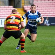 Mowden Park's Garry Law, seen here in action against Richmond at the Northern Echo Arena earlier this month, was in fine goal-kicking form in last Saturday's 25-15 win at Plymouth Albion – Picture: HARRY COOK/SHUTTER PRESS