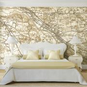 Personalised vintage Ordnance Survey map wall paper from www.lovemapson.com