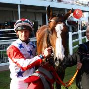 RACING BAN: Callum Rodriguez at Redcar Races last year after winning the Double Trigger Stakes on Dark Lochnagar.
