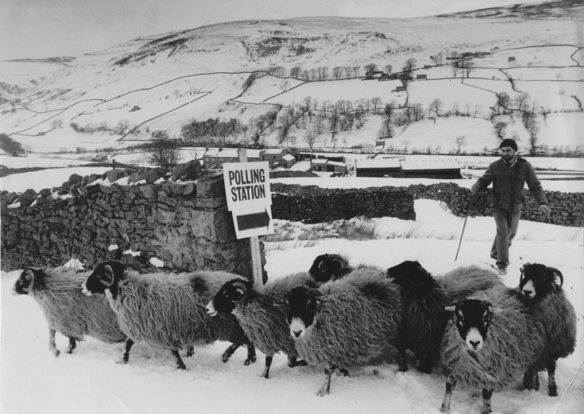 A snowy election day in Swaledale (undated image)