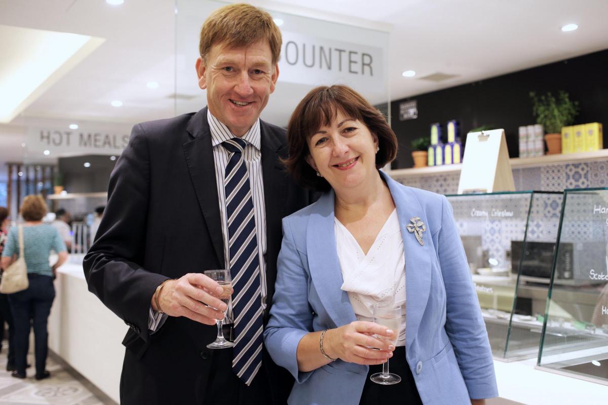Colin and Julie Hutson at the restaurant opening in Barker's department store in Northallerton. Picture: STUART BOULTON.