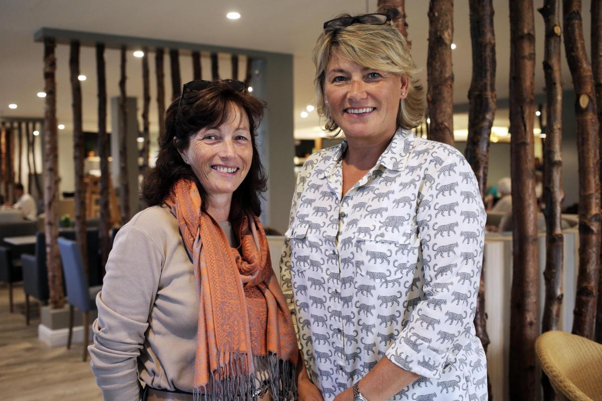 Jill Turner and Melanie Barker at the restaurant opening in Barker's department store in Northallerton. Picture: STUART BOULTON.