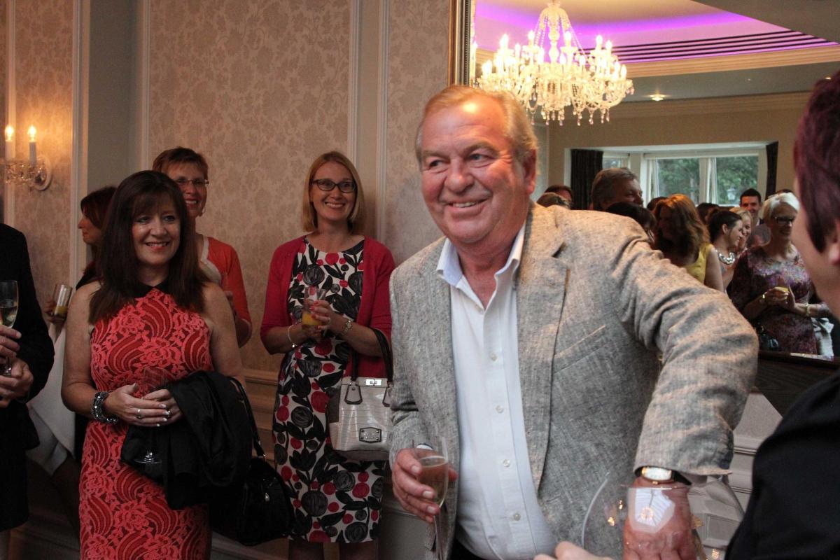 Rockliffe Hall Spa Garden at the VIP launch evening. Robert Powls, founder of GHD draws a ticket for the winner of a Cloud 9 prize.  Picture: ANDY LAMB